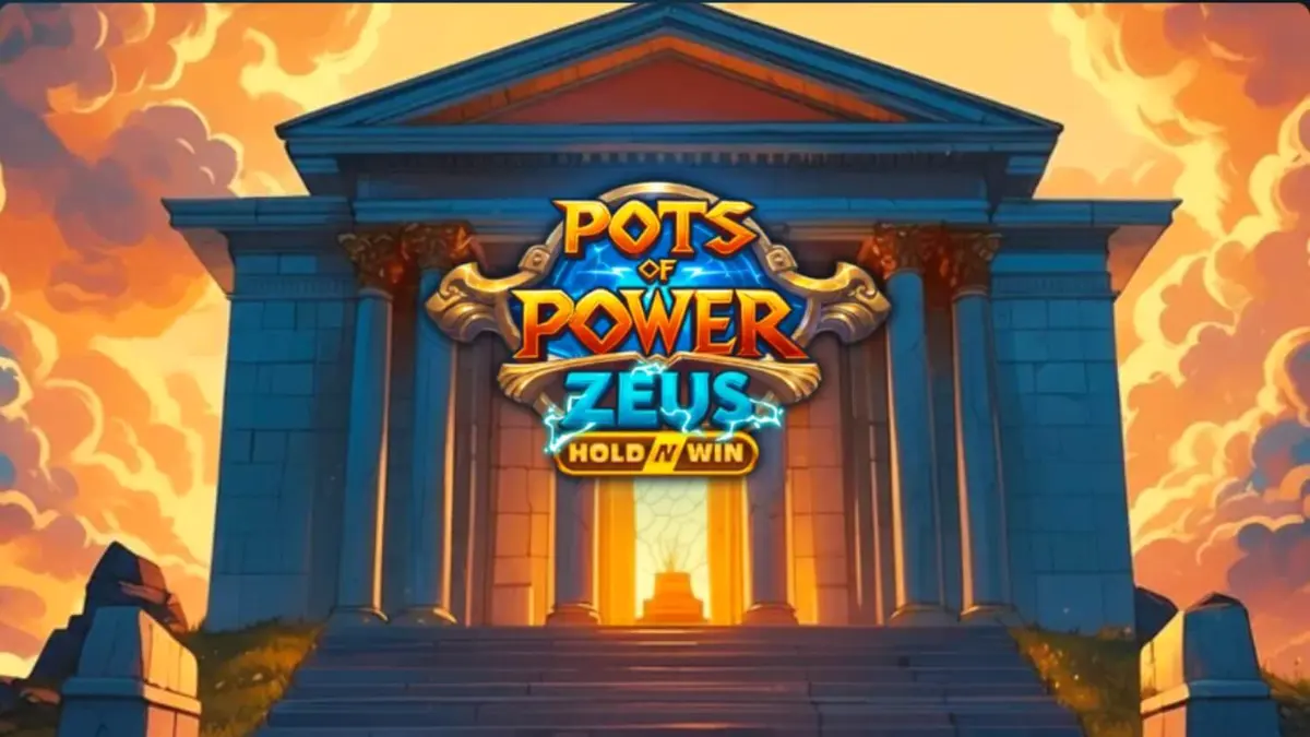 Pots of Power: Zeus slot machine interface with golden Greek mythology symbols